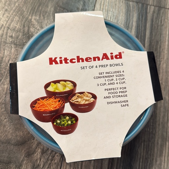 KitchenAid | Kitchen | Kitchenaid Ocean Blue Set Of 4 Prep Bowls With ...